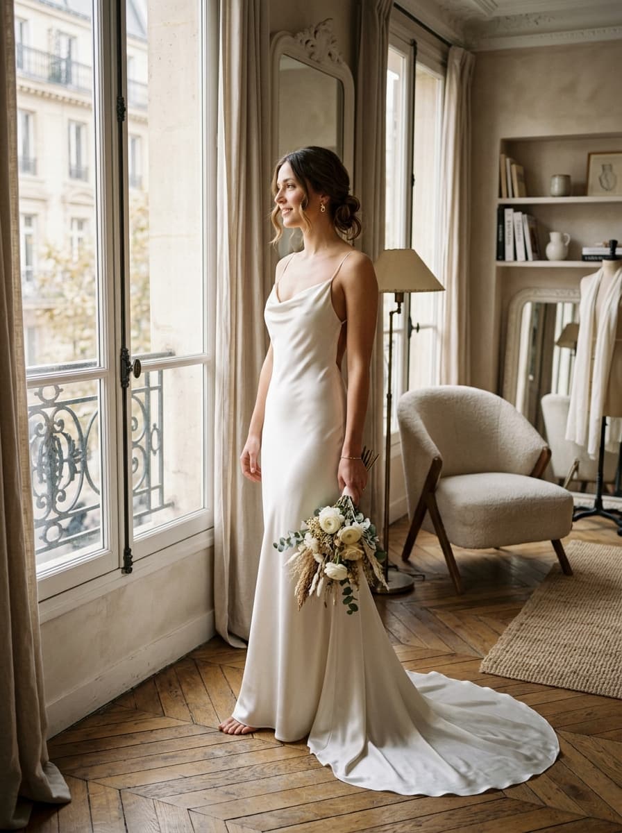 Result — silk slip dress